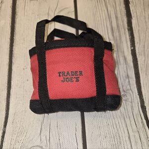 Trader Joes reusable Red bag, Tote, W. Micro Zippered Bag Limited edition